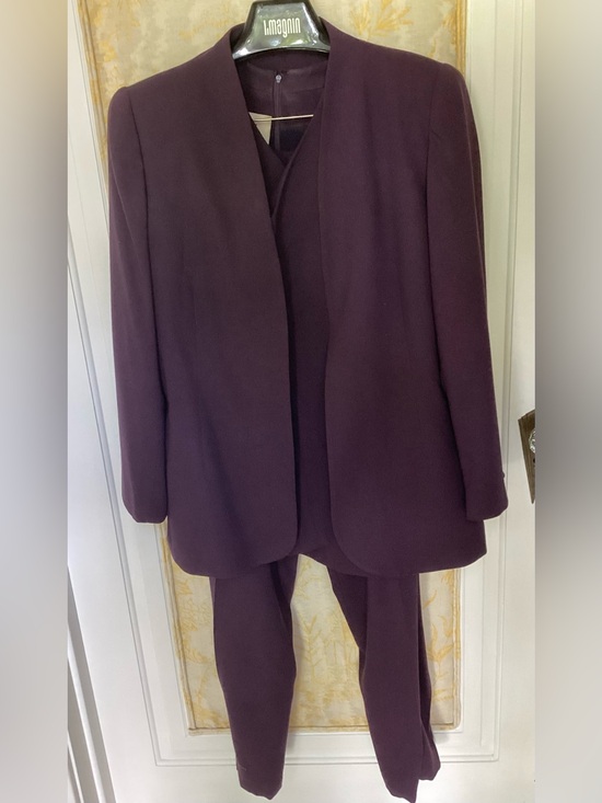 Travilla Couture Pants - Travilla 3-Piece Eggplant Pantsuit